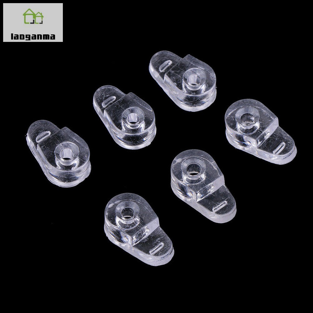 100pcs Plastic Glass Retainer Transparent Mirror Cabinet Fix Clips