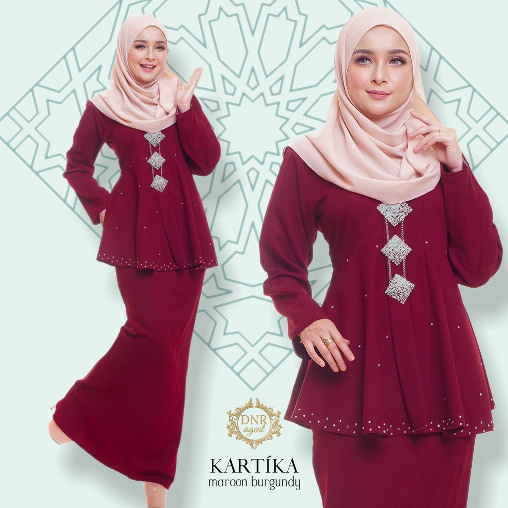 20 Trend Terbaru Baju  Kurung Moden Warna  Maroon  Kelly 