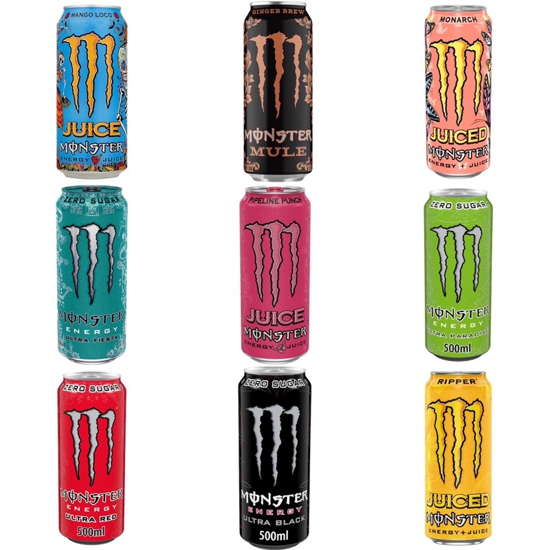 Monster Energy Drink 500ml[Ultra Gold/Lewis/Zero Sugar/Pacific Punch/MIXXD/Doctor/Pipeline/Rosa Reserve/Mango Loco 355