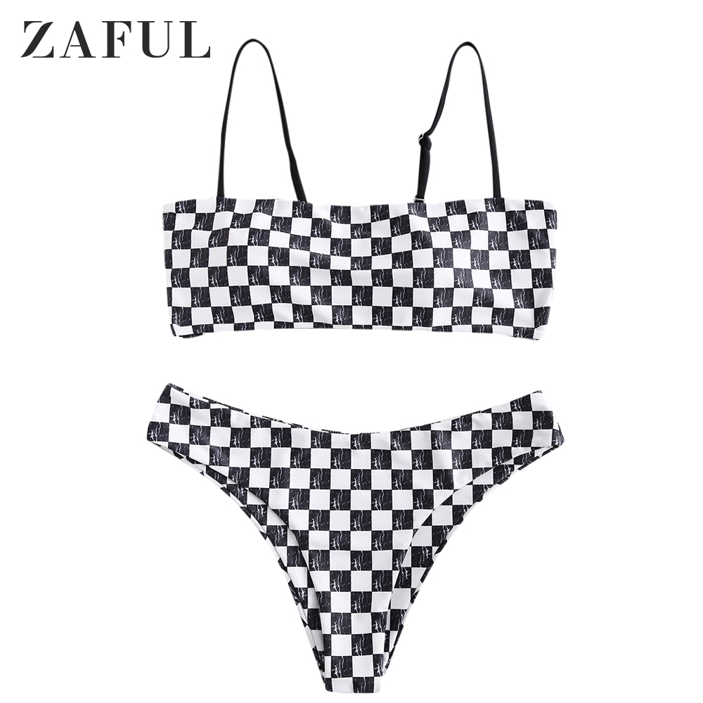 checkered bikini