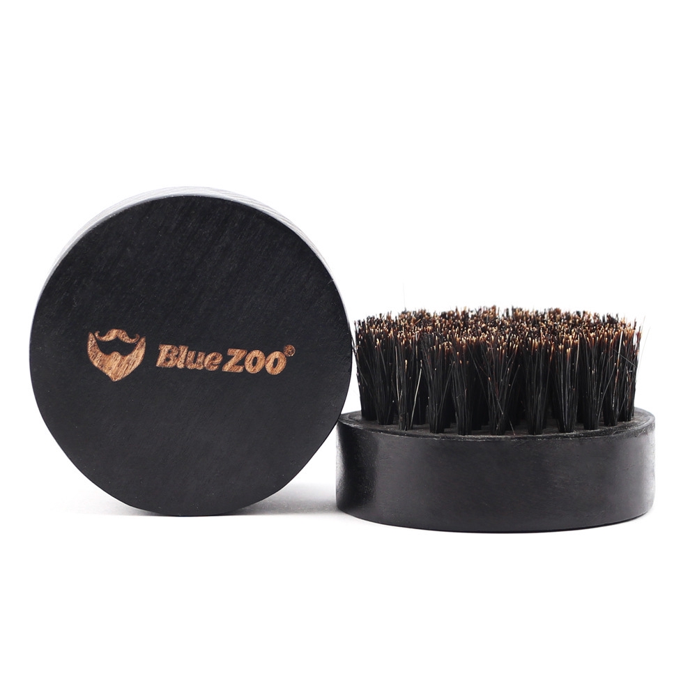 Blue Zoo Round Black Elm Black Pork Hair Beard Beard Brush Men S