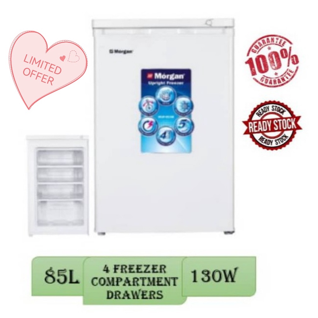 OFFER! 💕MORGAN  UPRIGHT FREEZER MUF-DC88 85LITER 130W 4 drawers