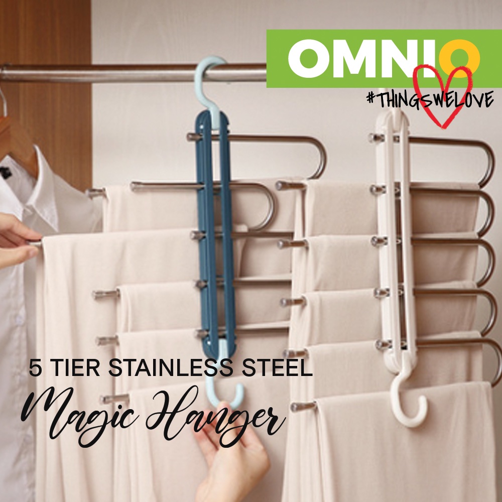 Pants Steel Hanger Space Saving Closet Hijab Tudung Hangers Multipurpose Pants Rack Wardrobe Organizer 裤架衣架