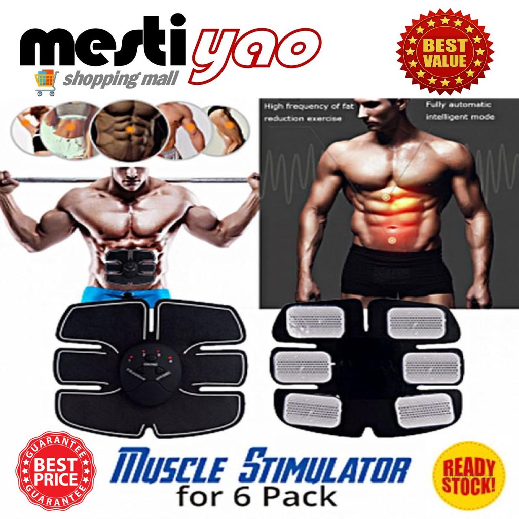 6 Pack Ems Six Pack Body Muscle Stimulation Smart Ems Abdomen Toning Abs Trainer Fitness 4231