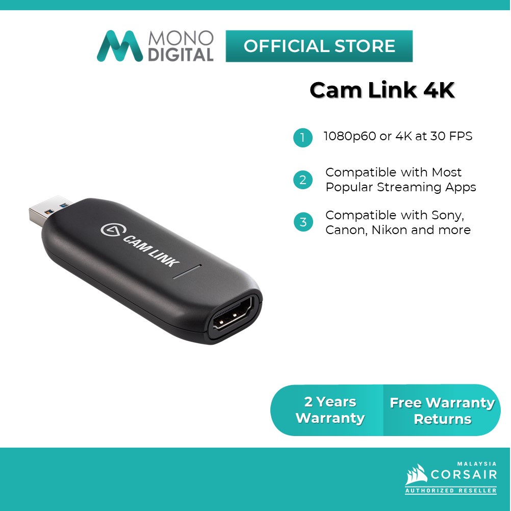 Corsair Elgato Cam Link 4K 1080p 60FPS or even up to 4K at 30 FPS 10GAM9901