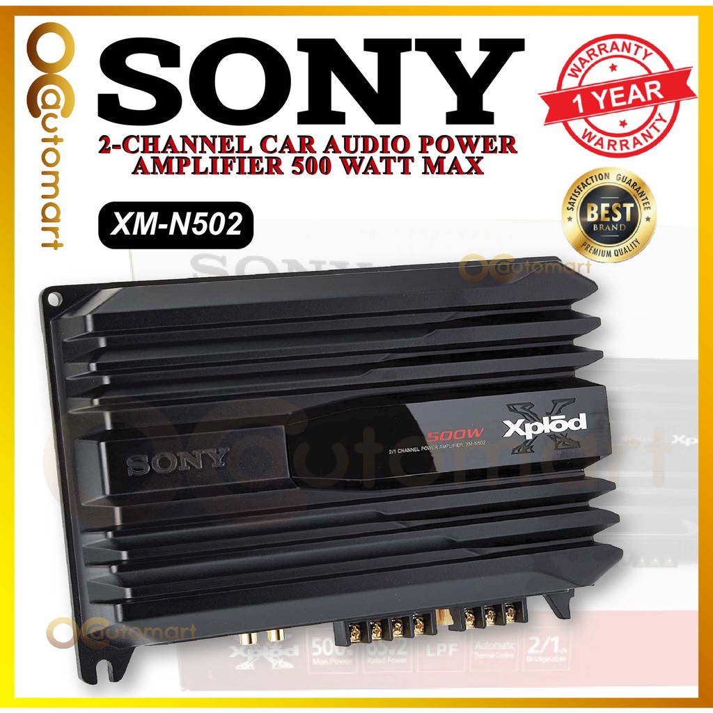 SONY XMN502 500 WATTS 2CHANNEL STEREO CAR AMPLIFIER 2 CHANNEL CAR