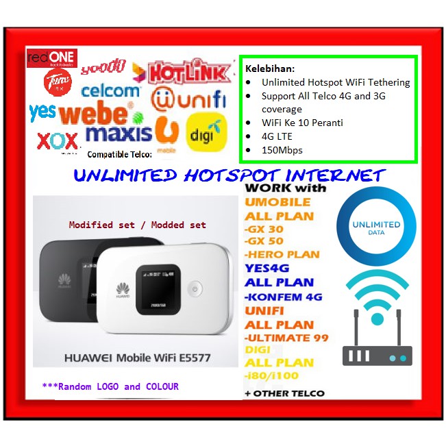 Unlocked Modded Modified Huawei E5577 E5577cs 321 4g Lte Unlimited Wifi Tethering Hotspot Modem