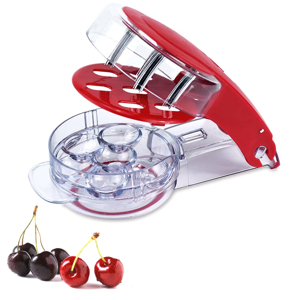 1pc Cherry Pitter With Grip 6 Cherries At Once Progressive Cherry Pitter Tool Cherry Seed Remover For Fruit Remover Red Shopee Malaysia