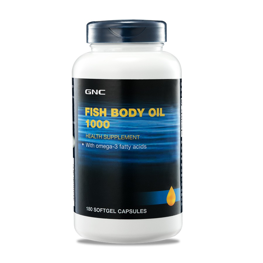 GNC Fish Body Oil Softgel Capsules (1000mg x 180's) [00100590] Shopee