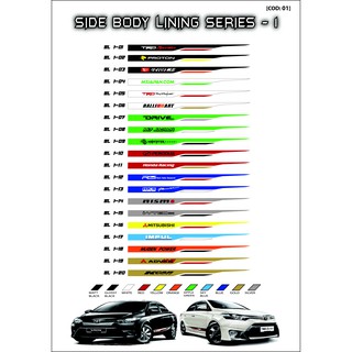 Sticker Kereta Myvi 2018, 1pcs Depan, Boleh Tukar Warna 