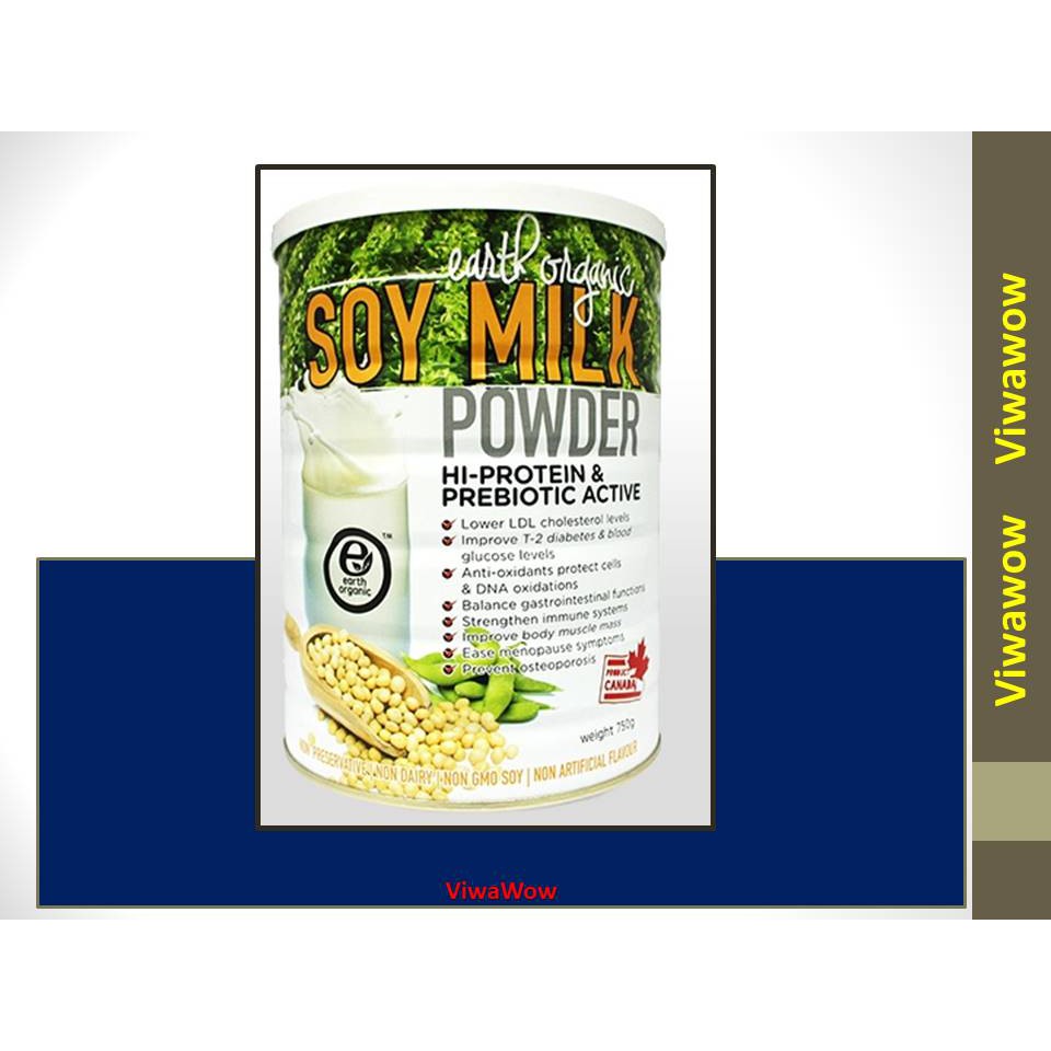 Earth Organic Hi Protein & Prebiotic Active Soy Milk Powder (750g