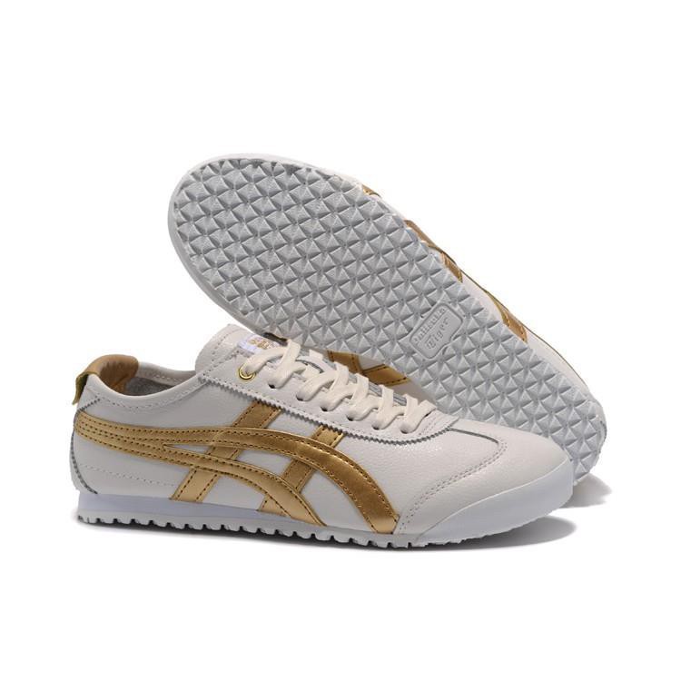 onitsuka white and gold