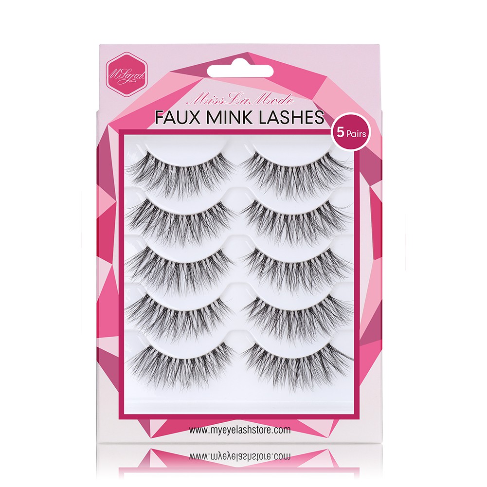 Mink False Lashes Natural Look Handmade Luxurious Volume Wispy Natural False  Fake Strip Eyelashes 5 Pairs/1box | Shopee Malaysia