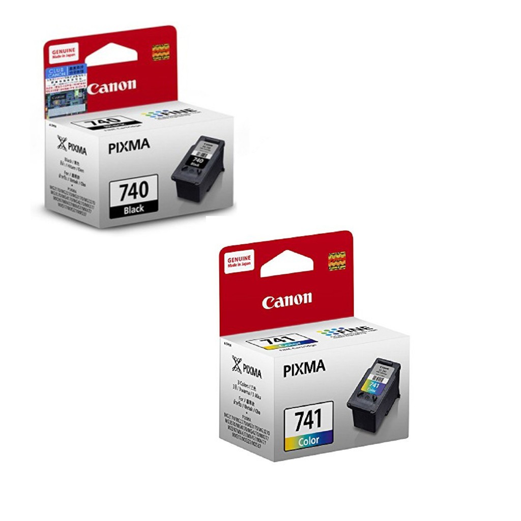 Canon Pg 740 Black Cl 741 Colour Ink Cartridges Shopee Malaysia