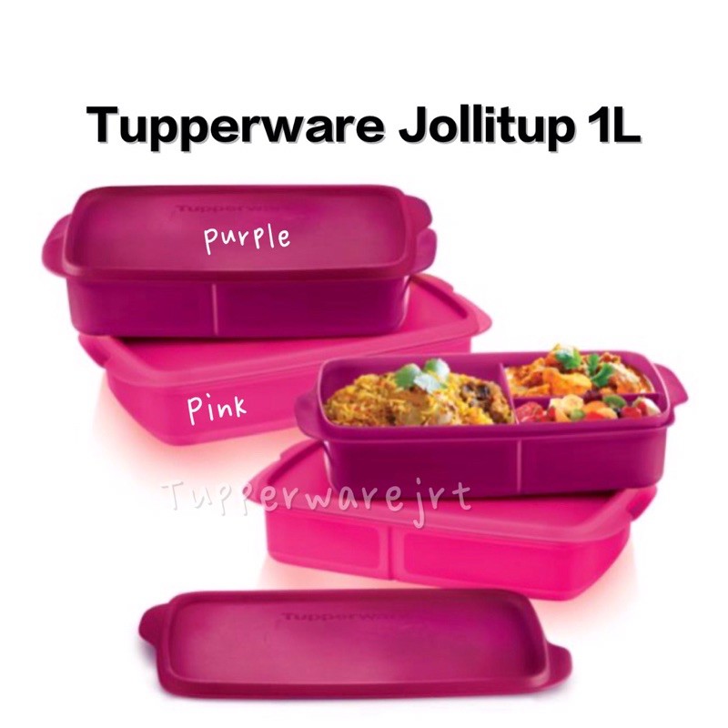 Tupperware Jollitup Jolly Tup Divided Lunch Box 1L x 1pc