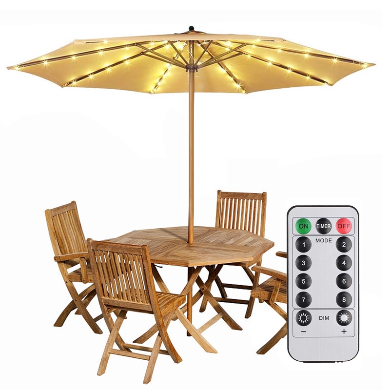 Outdoor Lighting Patio Umbrella Lights Cordless Parasol String Lights With Remote Control 8 Mode 104 Led Umbrella Pole Light Battery Operated Waterproof Shopee Malaysia