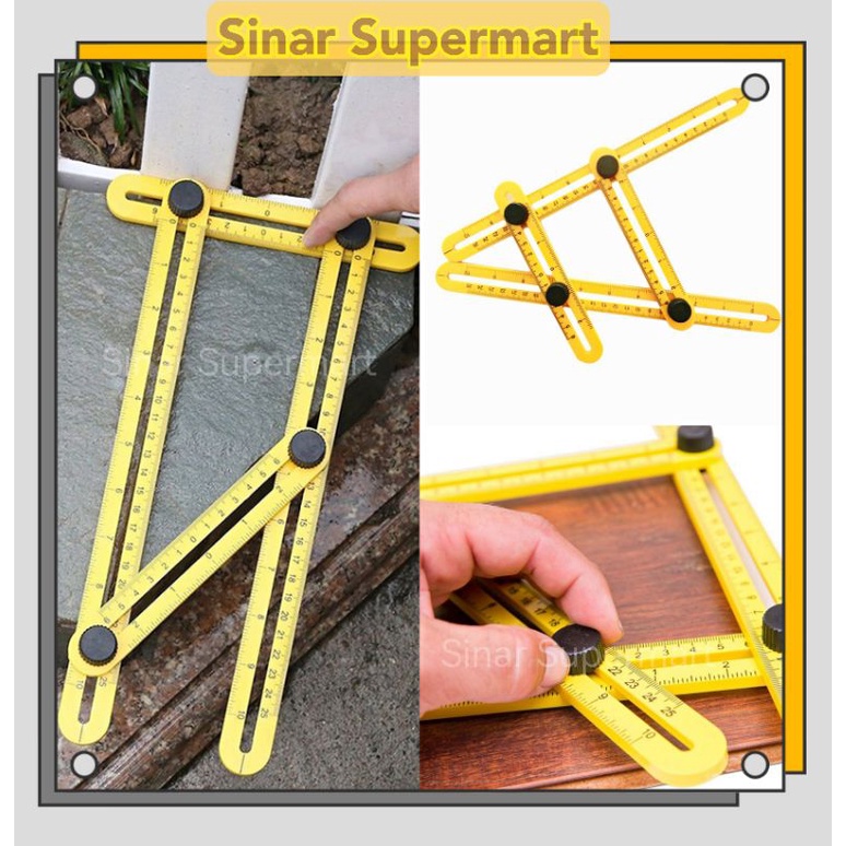 Plastic Foldable Ruler Metric Scale Multi Fold Multifunction Universal ...