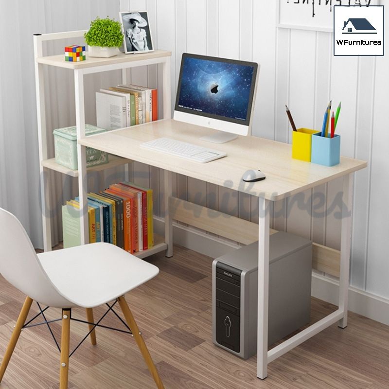 Study Desk Writing Table Office Table With Bookshelf 3 Tiers