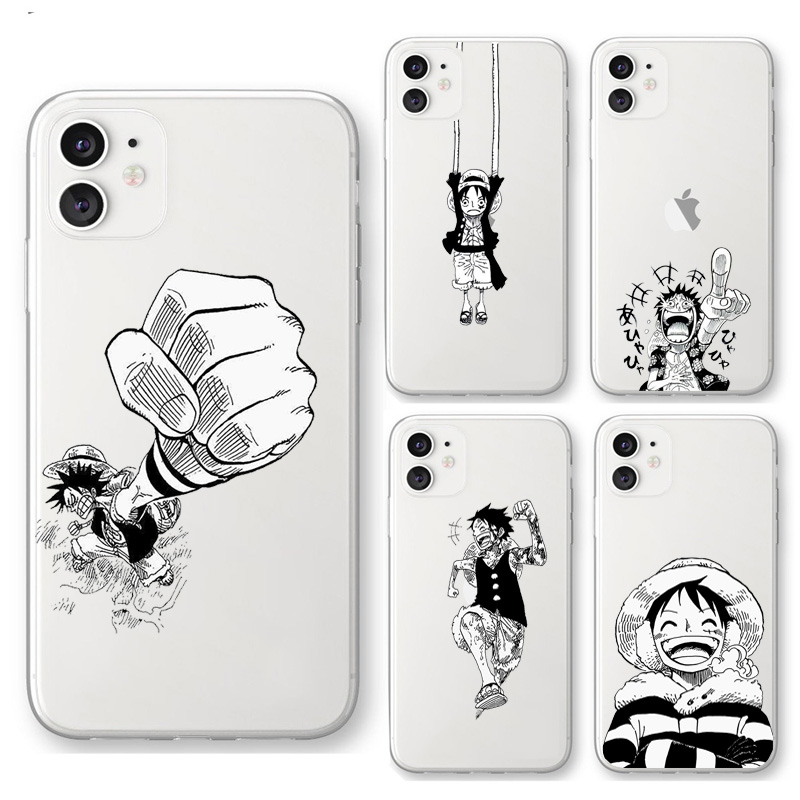 One Piece Cartoon Japanese Anime Clear Case For Iphone 11 Pro Max Xs Max X Xr 6 6s 7 8 Plus Se Tpu Transparent Back Cover Shopee Malaysia