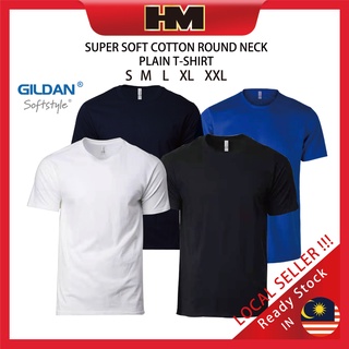 [READY STOCK] GILDAN / EASY Unisex 100% Super Soft Cotton Plain Tshirt (S-3XL) / Baju Kosong Solid Tee
