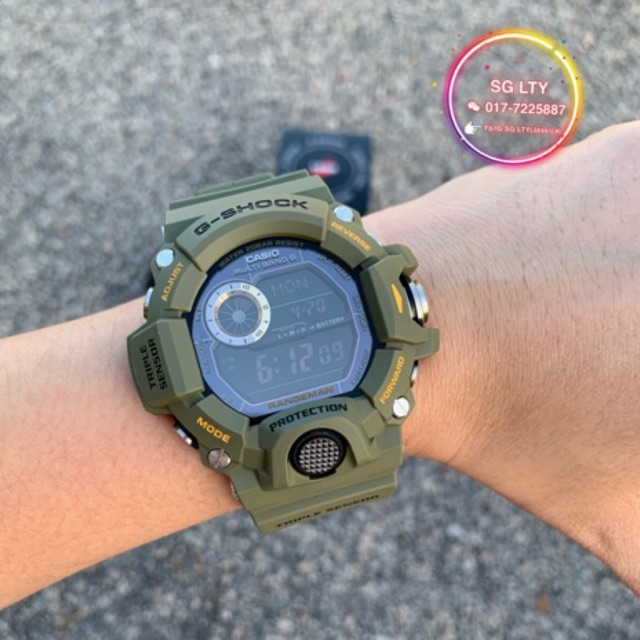 casio g shock olive green