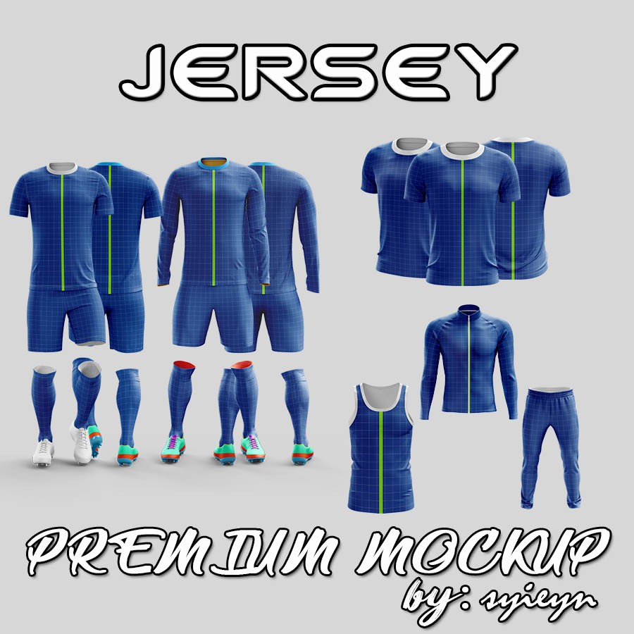 Download MOCKUP/ TEMPLATE/ DESIGN/ GRAPHIC/ ART/ PS - PREMIUM JERSEY MOCKUP | Shopee Malaysia