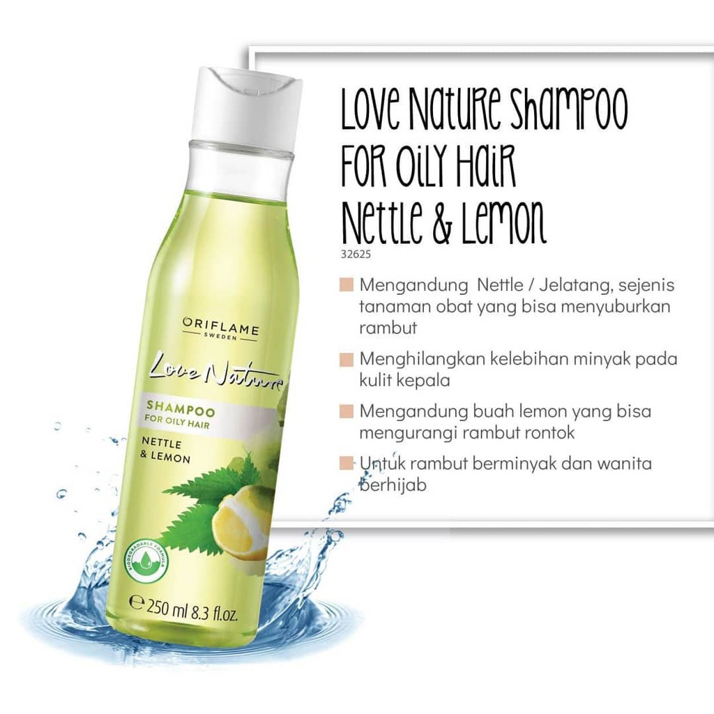 Love Nature Shampoo For Oily Hair Nettle Lemon 250ml Shopee