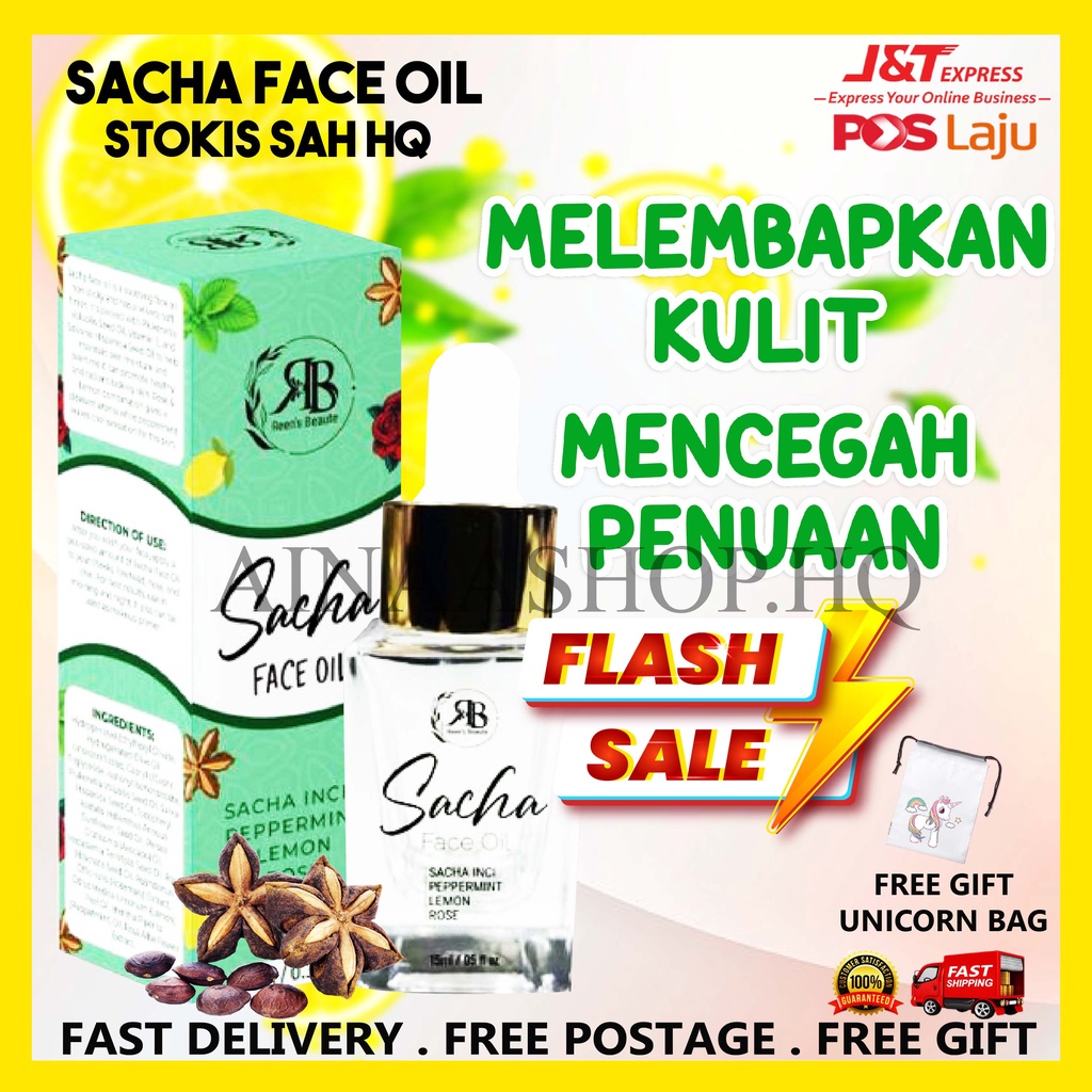 SACHA FACE OIL MINYAK SACHA INCI PRIMER MAKEUP KULIT KERING DRY SKIN