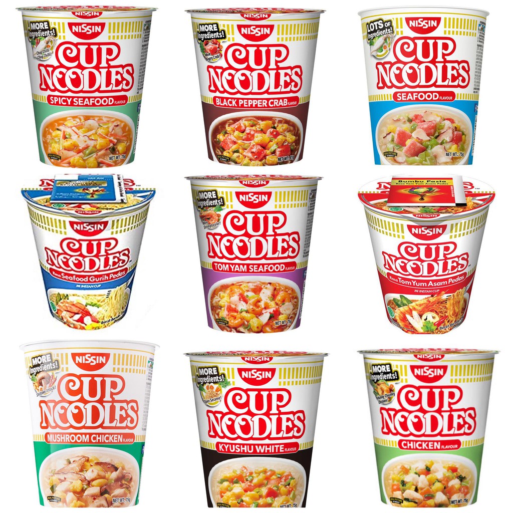 Nissin Instant Cup Noodles (Various flavors) | Shopee Malaysia