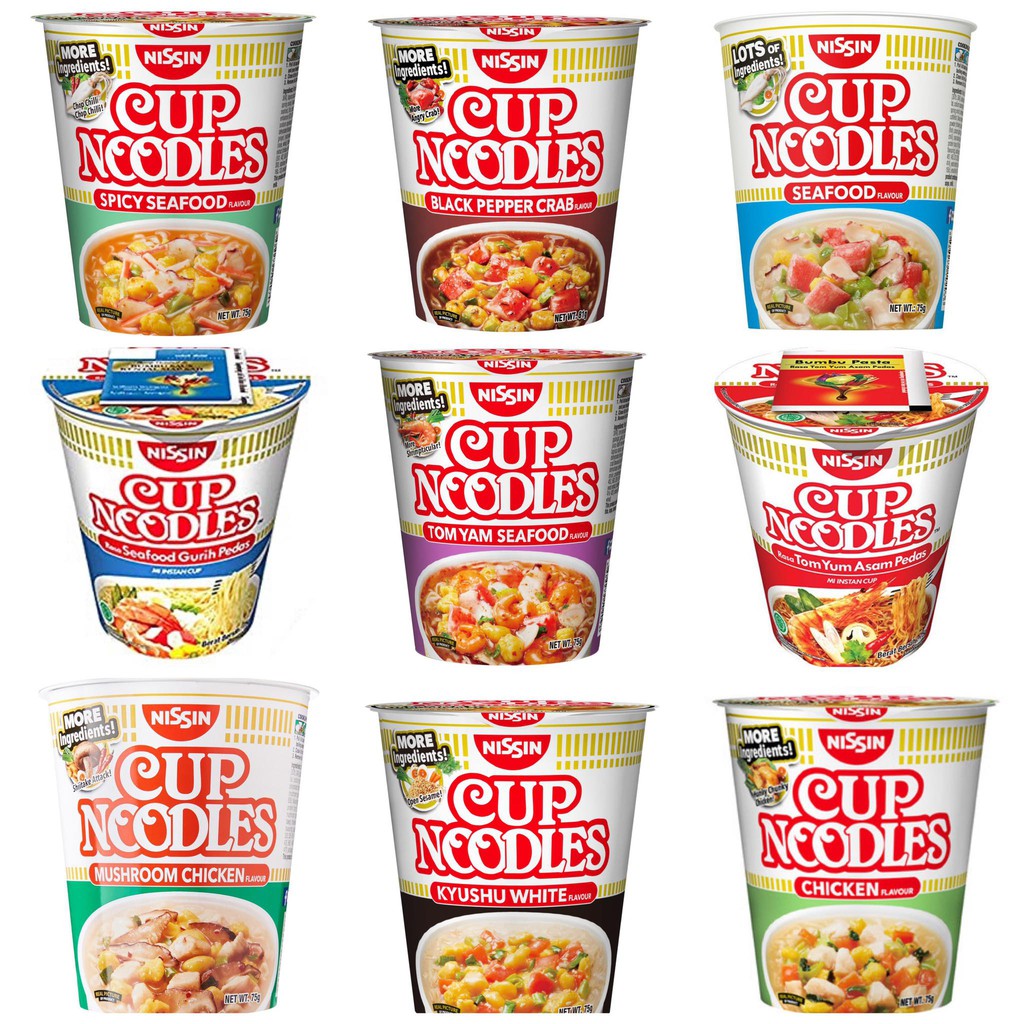 Nissin Instant Cup Noodles Various Flavors Shopee Malaysia