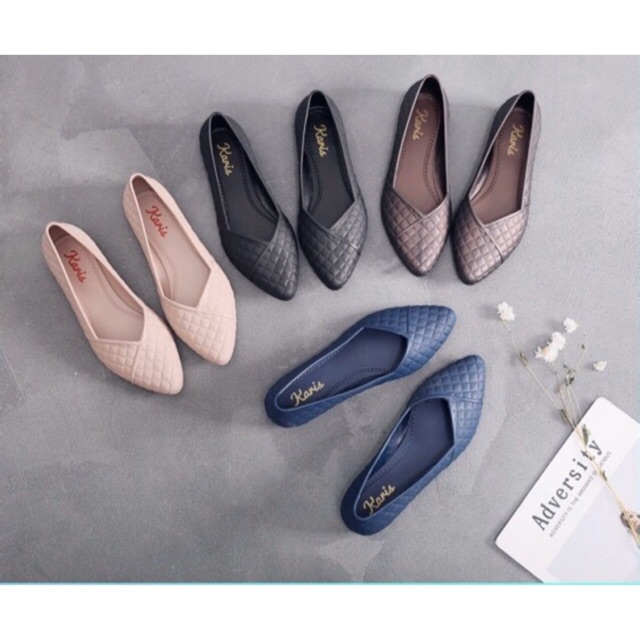 Flat pointed Jelly shoe Alina Shopee Malaysia