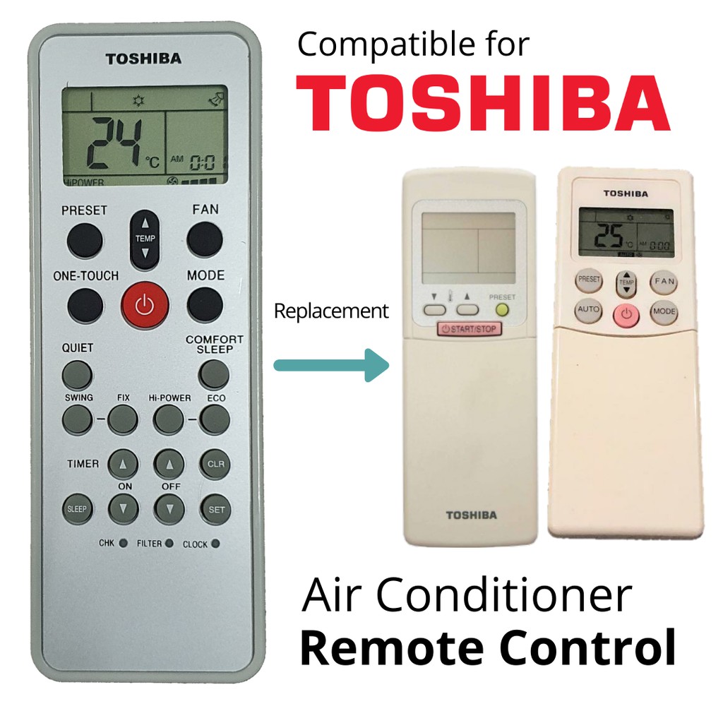 Toshiba Aircond Remote Control Wc L03se Wc H1ue Wc H2ue Ras 10 13skpx Ras 10 13sapx Wc H2ue Wc H1ue Wc L11se Shopee Malaysia