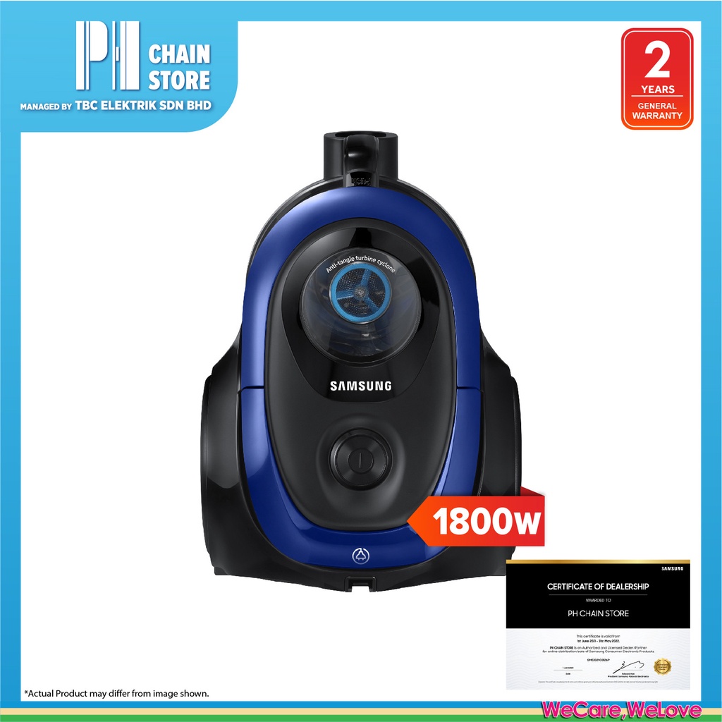 SAMSUNG VC18M2120SB/ME 1800W BAGLESS CANISTER VACUUM CLEANER Shopee