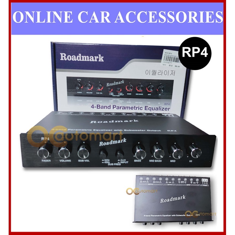 Roadmark Pre AMP Parametric Equalizer Audio Equalizer 4 5 7 Band Preamp