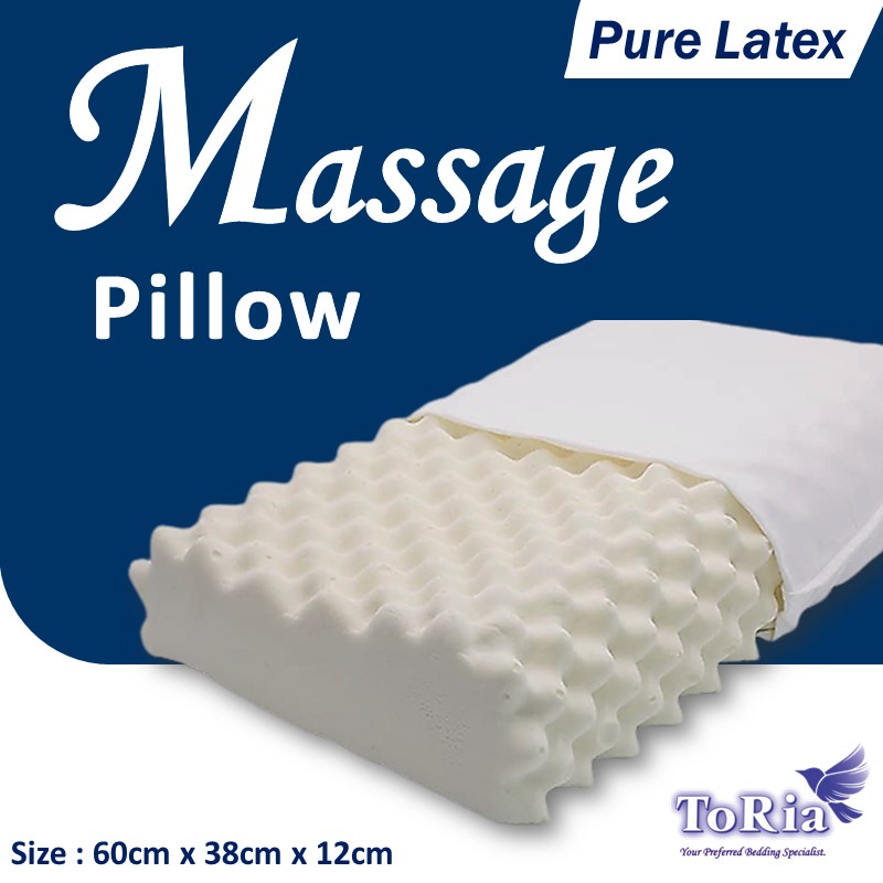 TORIA 100 Natural Latex Massage Pillow / Pure Latex / Latex Pillow