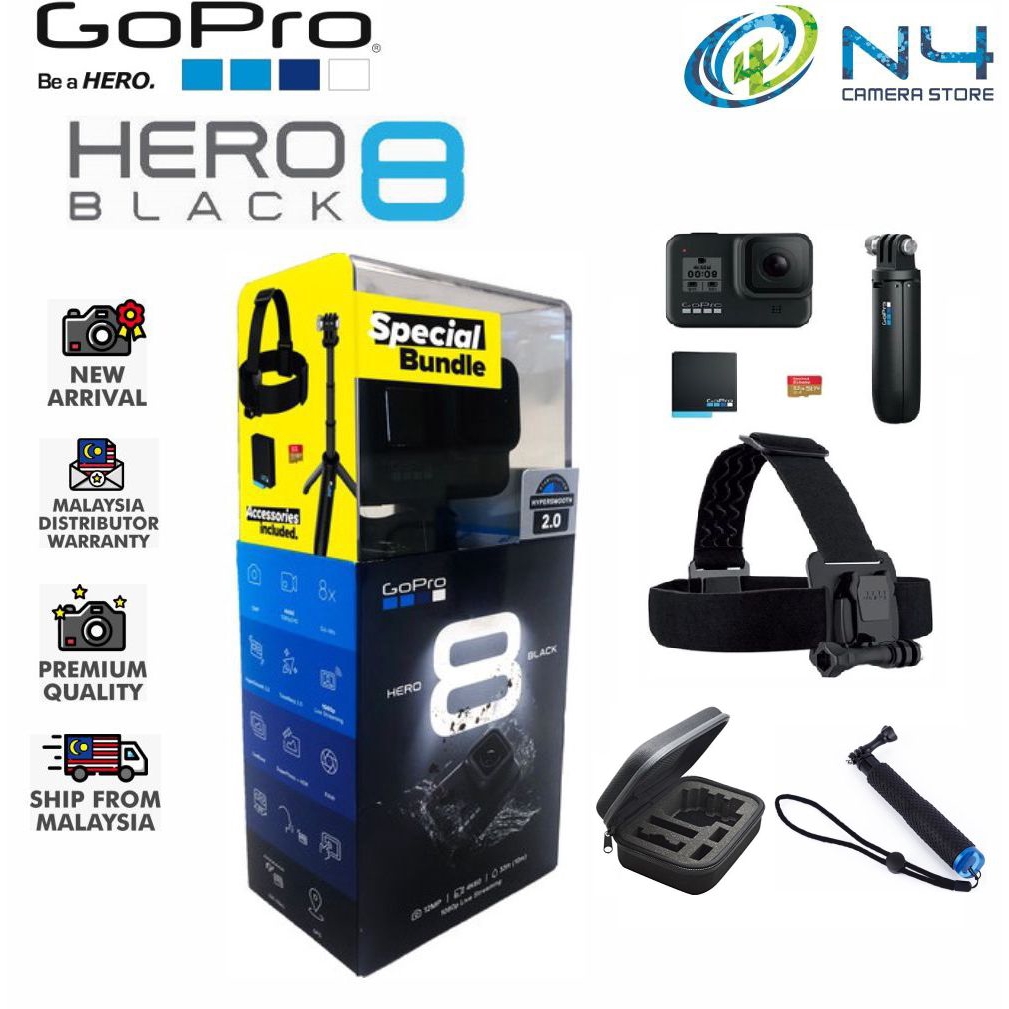 GoPro HERO8 / HERO 8 BLACK Special Bundle Kit ( Shorty ...