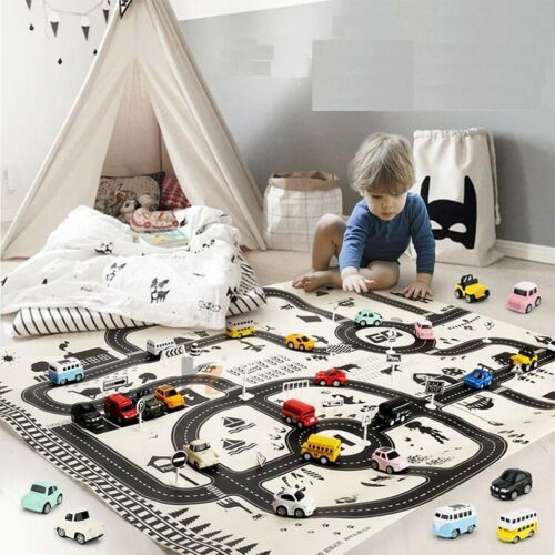 Kids Car Road Carpet City Road Play Mat Childrens Rug Toy Playmat