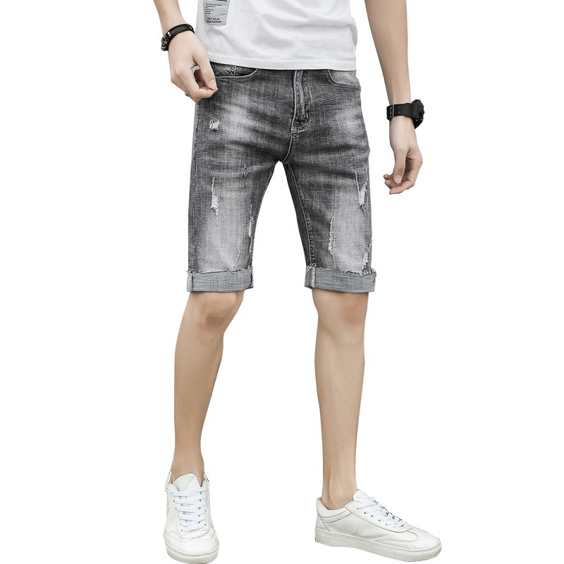 grey torn jeans
