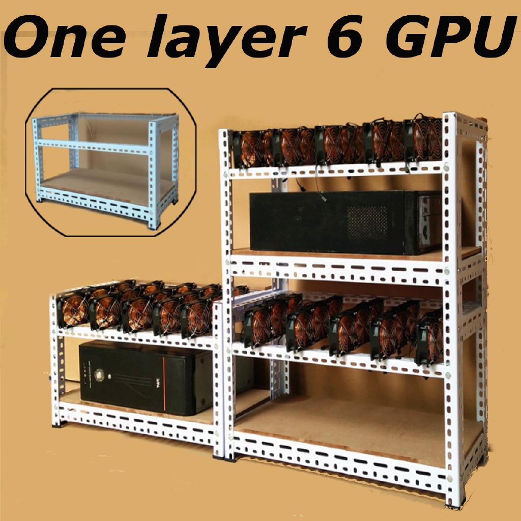 E KOOL 6 GPU Crypto Coin Miner Case Stackable Mining Rig ...