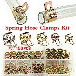 Spring Clip Hose Clamp For Holding Tight On Vacuum Fuel Water Hose Parts Set Kit 