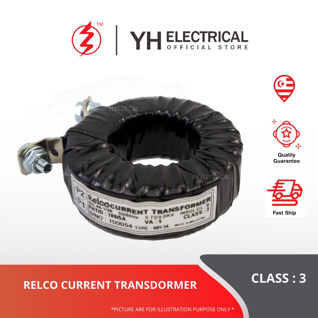 Relco Current Transformer Ct Coil 30 5a Class 3 5va 30a With Mounting