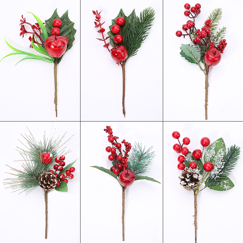 Artificial Flower Stamens for Christmas & Wedding Decor | Pearl Branches & Mixed Berry DIY | Pine Cone Accessories