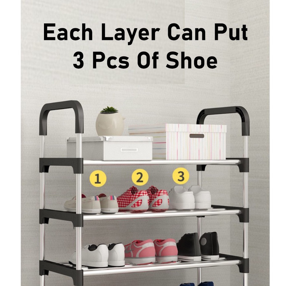 FREE SHIPPING !!! Multi Layer Shoes Storage Organizer Rack Space Saving Stackable Shoe Shelf / Rak Kasut