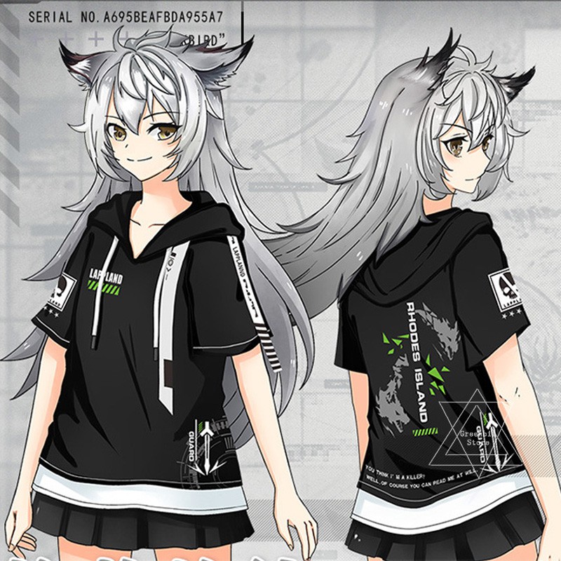 Ready to ship Game Arknights Lappland Cosplay Short Sleeve Hoodies ...