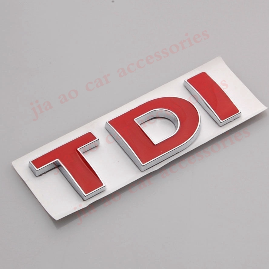 Car 3D TDI Logo Rear Boot Badge Emblem Sticker Decal