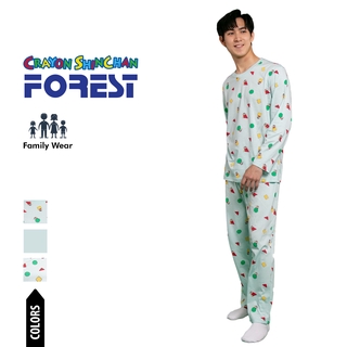 (1 Set) Forest X Shinchan Pyjamas 100% Cotton Long Sleeve Long Pants Pyjamas Set Baju Tidur Sleepwear - CPD0004