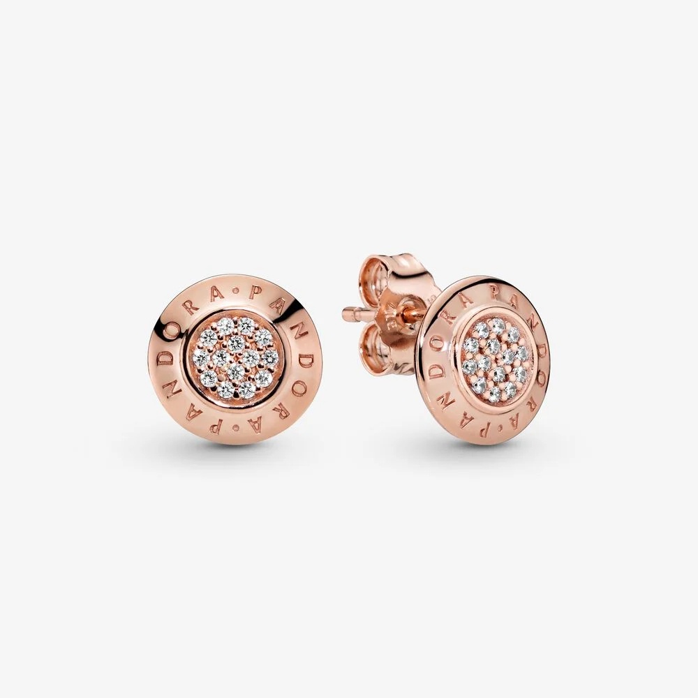 New Authentic Pandora S925 / Ale 290559CZ Sparkling Pandora Logo Stud  Earrings | Shopee Malaysia