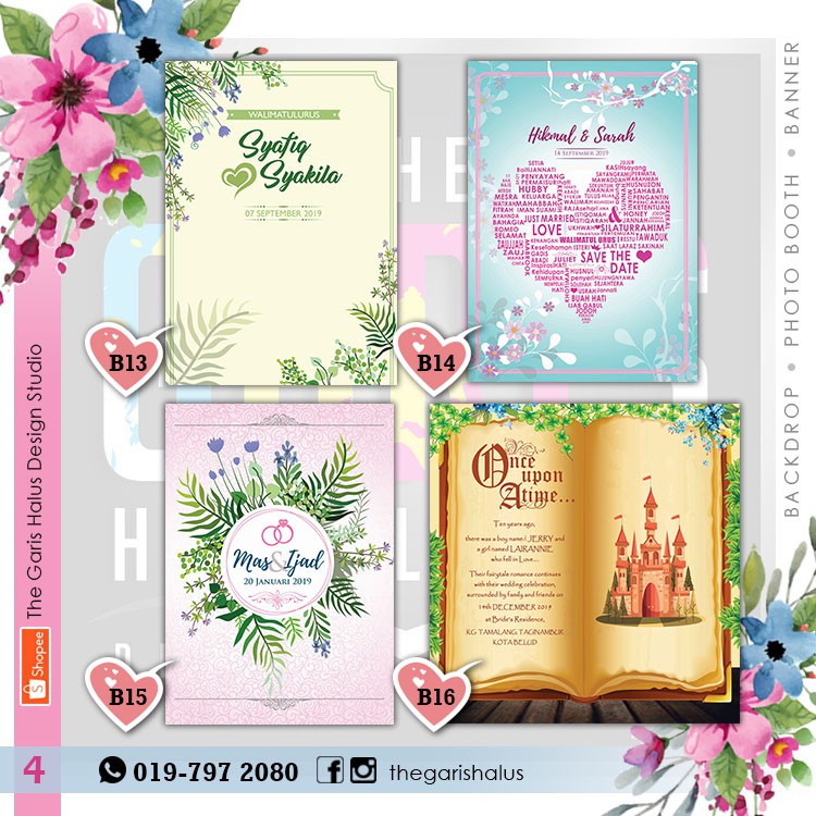 Photo Booth Backdrop 7x8kaki Banner Kahwin Shopee Malaysia