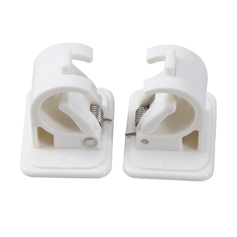A Pair Of Bathroom Wall Round Rod Hook Stick Hook Shower Curtain