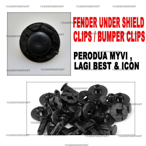 Perodua Myvi Lagi Best Icon Fender Under Shield Clips Bumper Clips